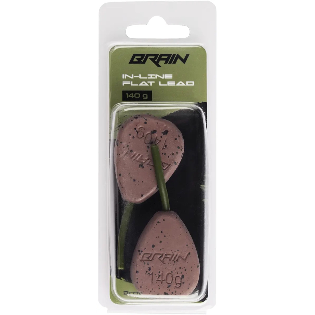 Грузило Brain In-Line Flat Lead 140g 2шт/уп Brown (1858.32.20) Грузило Brain In-Line Flat Lead 140g 2шт/уп Brown (1858.32.20)