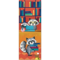 Bookmarks for books by Lyutsynka "Raccoons. Bookstore" 1 pc. (LK000000093) (2000000000093)