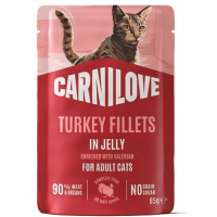 Вологий корм для кішок Carnilove Jelly Turkey with Valerian 85 г (8595602584703)