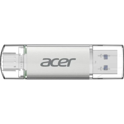 USB флеш накопичувач Acer 64GB UT300 USB-A/Type-C 3.2 Silver (BL.9BWWA.589)
