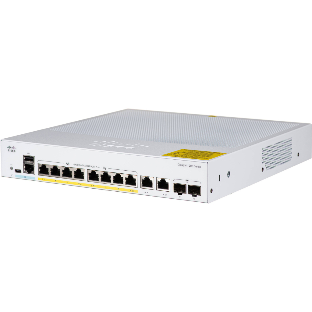 Комутатор мережевий Cisco C1200-8FP-2G