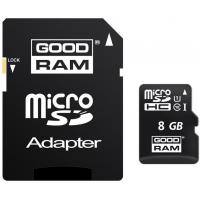 Карта пам'яті Goodram 8Gb microSDHC class 10 (SDU8GHCUHS1AGRR10)