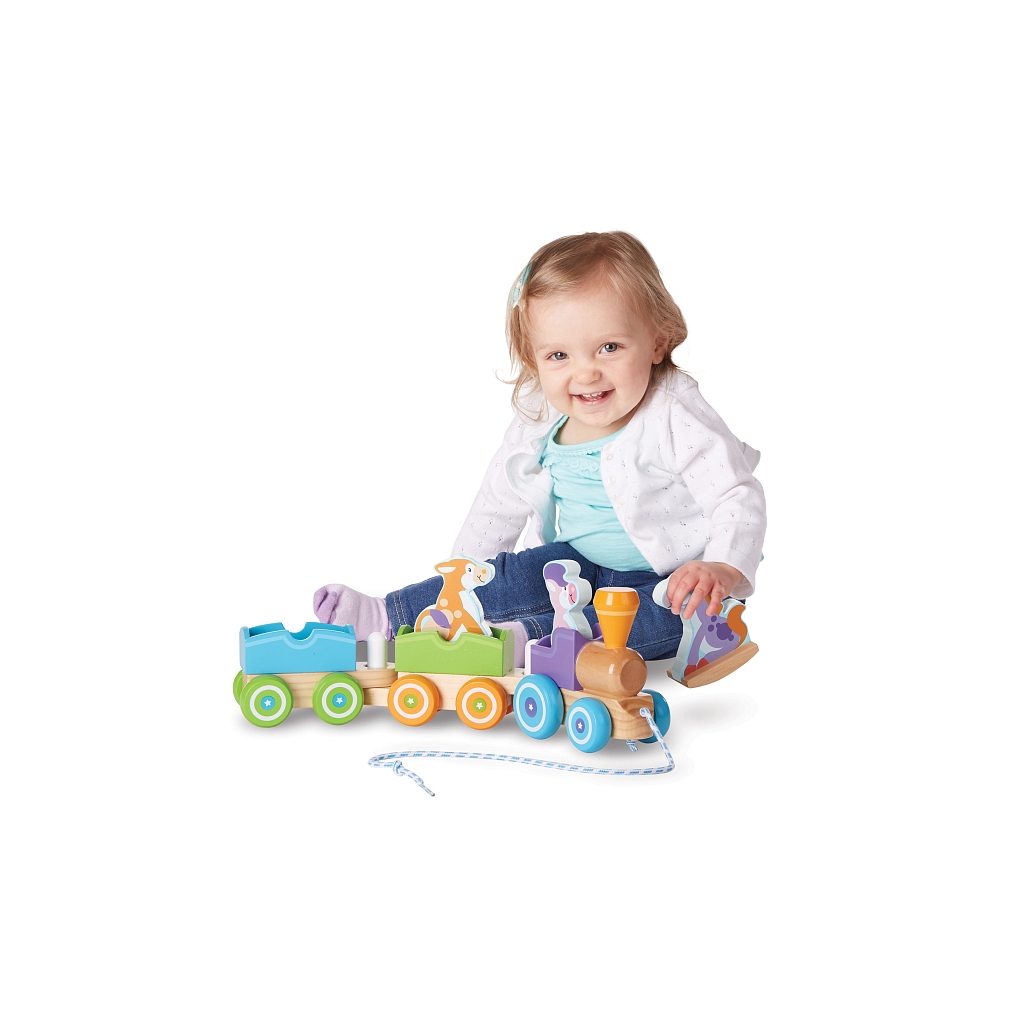 Ігровий набір Melissa&Doug дерев'яний потяг з тваринами (MD14608) Ігровий набір Melissa&Doug дерев'яний потяг з тваринами (MD14608)