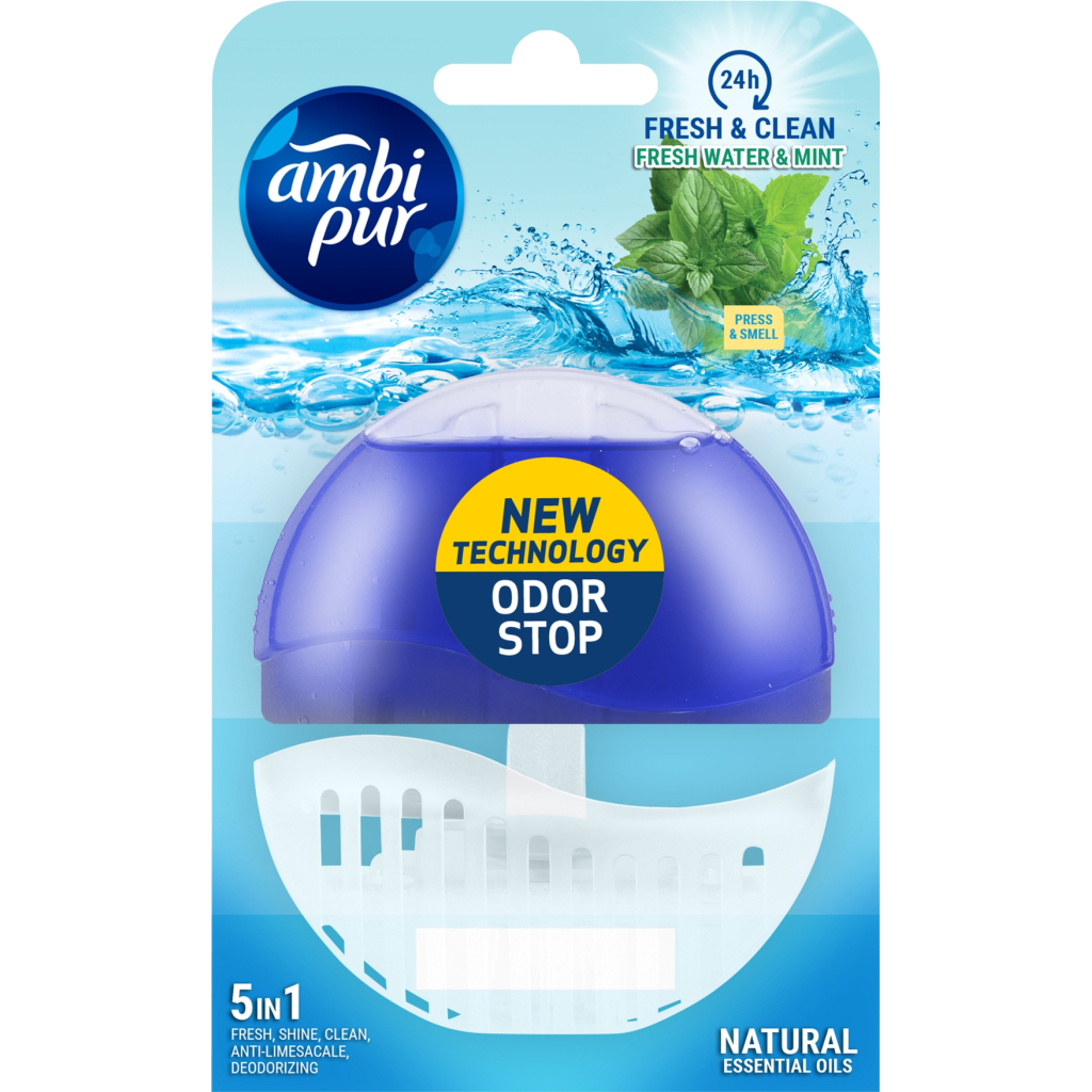 Туалетний блок Ambi Pur Fresh Water & Mint 55 мл (8435495816355)