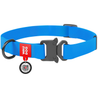 WAUDOG Waterproof animal collar with QR passport XL W 25 mm L 35-58 cm (blue) (27842)