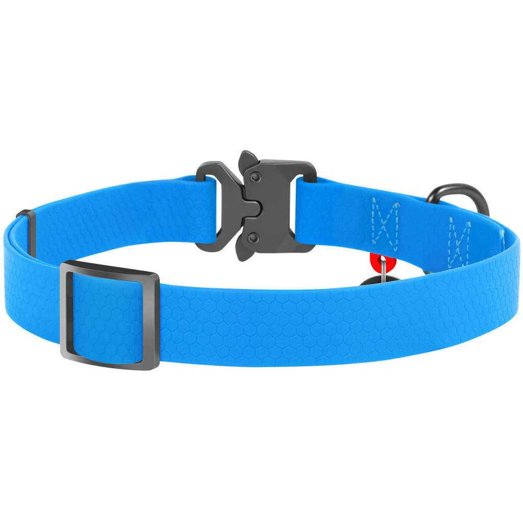 Нашийник для тварин WAUDOG Waterproof з QR паспортом XL Ш 25 мм Д 35-58 см(блакитний) (27842)