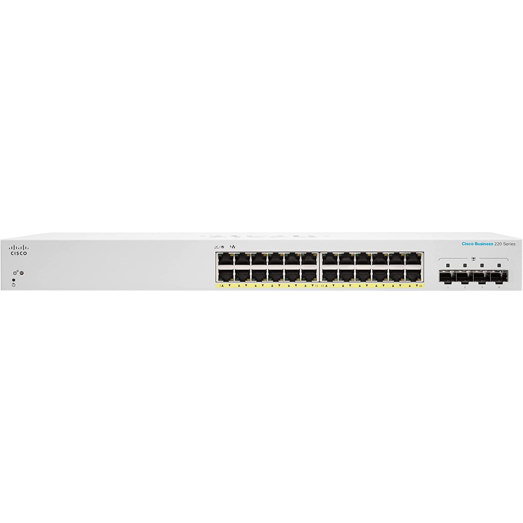 Комутатор мережевий Cisco CBS220-24P-4G-EU Комутатор мережевий Cisco CBS220-24P-4G-EU