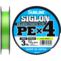 Cord Sunline Siglon PE n4 150m 0.2/0.076mm 3lb/1.6kg Light Green (1658.09.00)