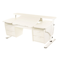 Desk Pondi Ergonomic transformer with 2 pedestals White (BL411BL)
