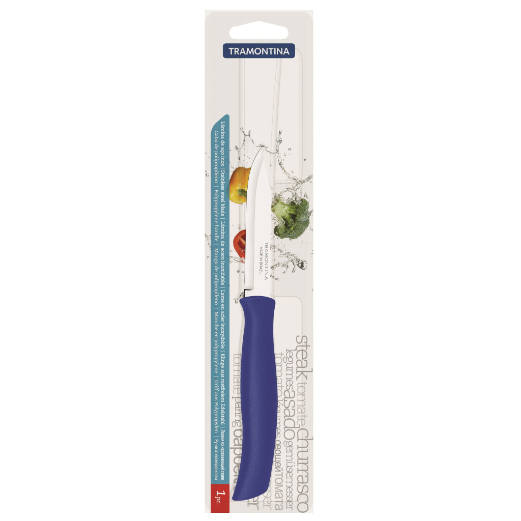 Кухонний ніж Tramontina Athus Blue Vegetable 76 мм (23080/913)