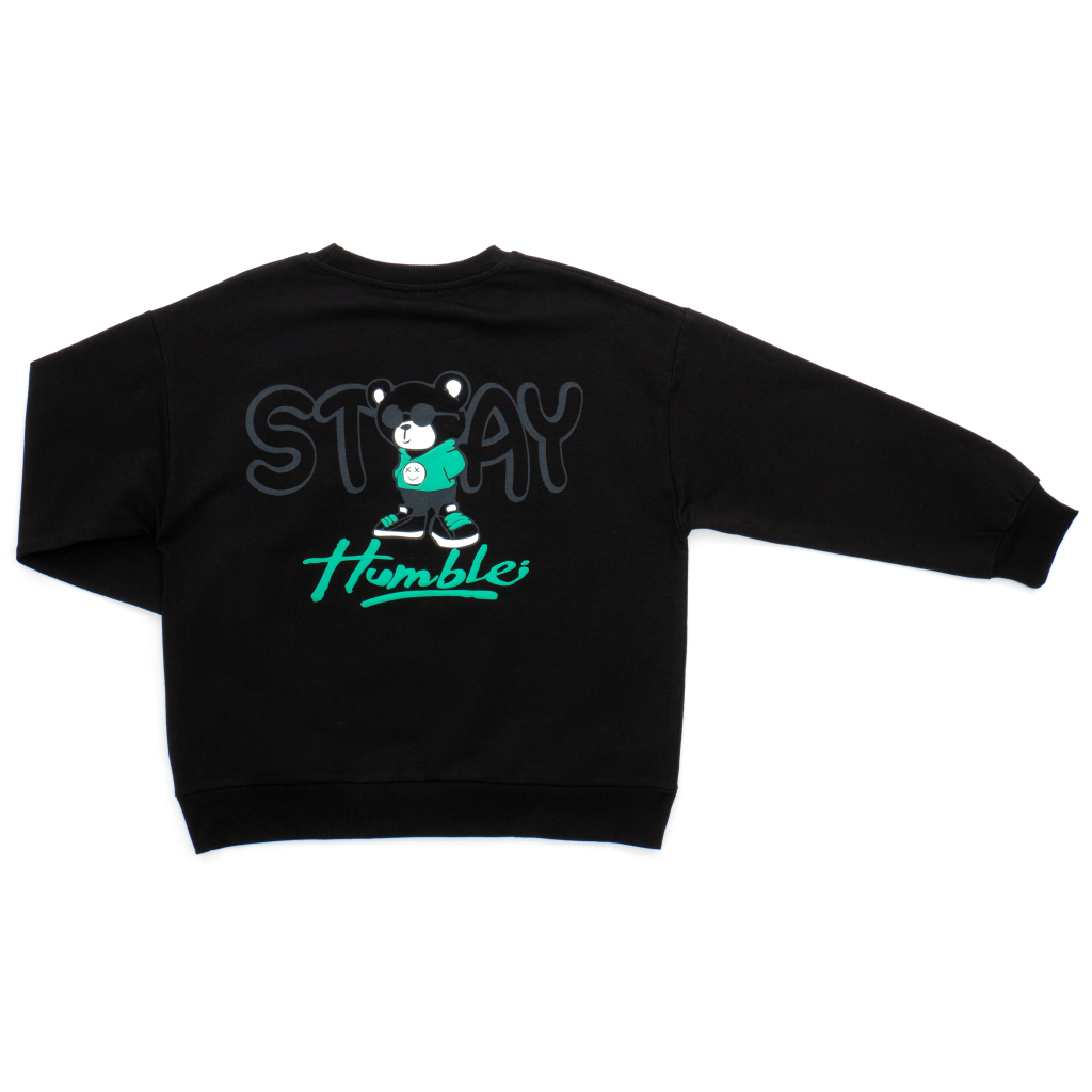 Кофта дитяча First kids з ведмедем (3132-134B-black)