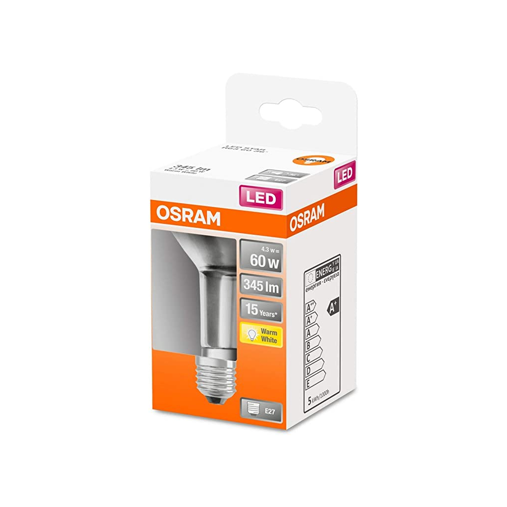 Лампочка Osram LED R63 60 4,3W/827 230V GL E27 (4058075125988)