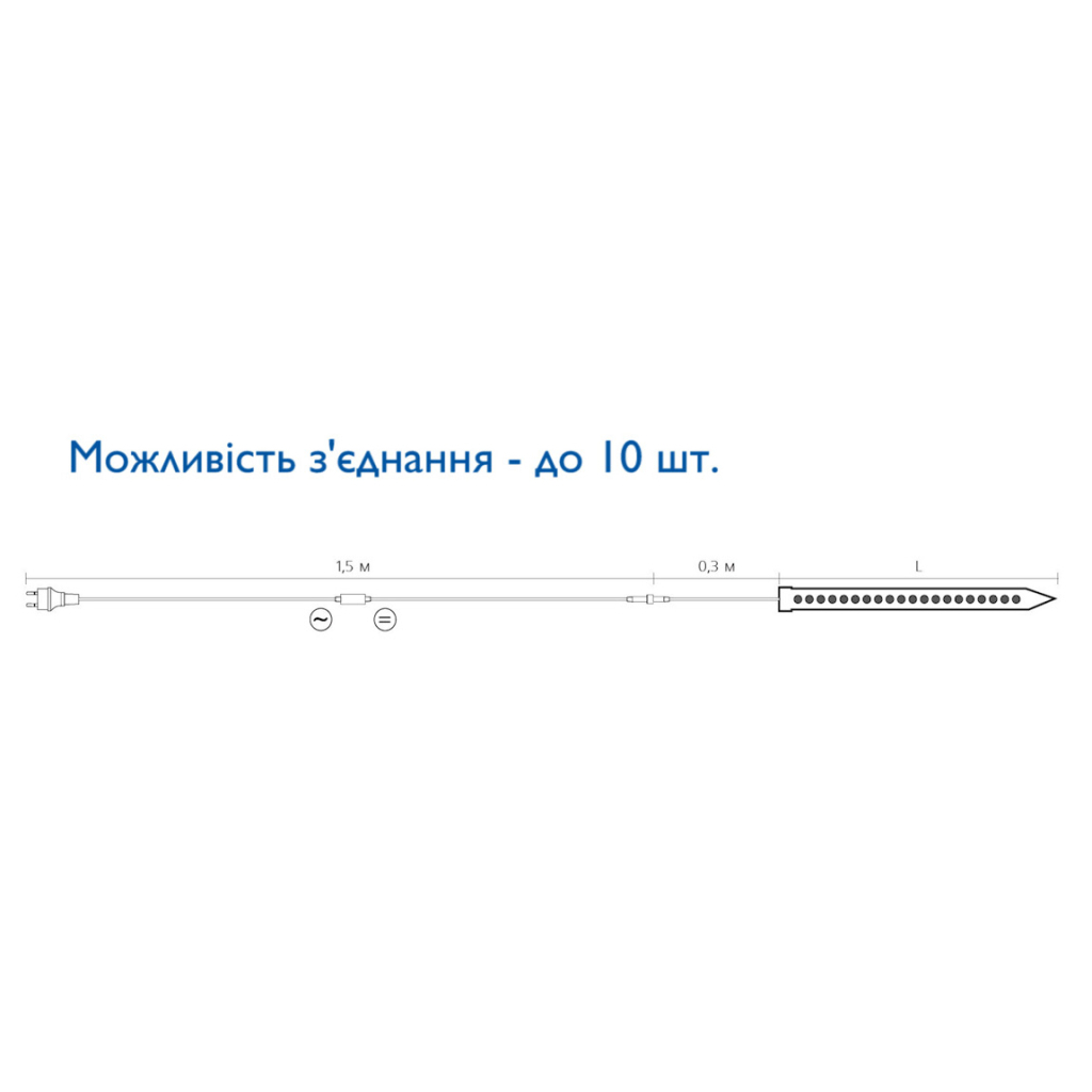 Гірлянда Delux SNOWFALL C 60 LED 1.0 м білий/білий IP44 EN (90009093)