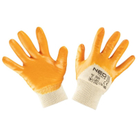Protective gloves Neo Tools nitrile coating, cotton, grade 9, yellow (97-631-9)