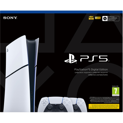 Ігрова консоль Sony Playstation 5 Slim (2 геймпади Dualsense) Digital Edition (1000050121)