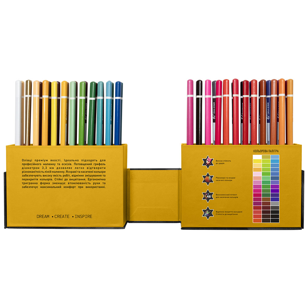 Олівці кольорові Muse Тригранні 48 кольорів (102M-48)