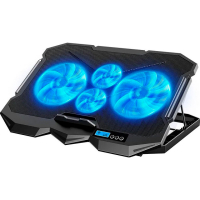 Підставка до ноутбука IceCoorel 10-17", 2*125mm + 2*70mm 2600 RPM, 385x280x28mm, Black (K22)