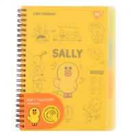 Yes A5 Line Friends notebook. Sally plastic cover 80 sheets, line (765736)