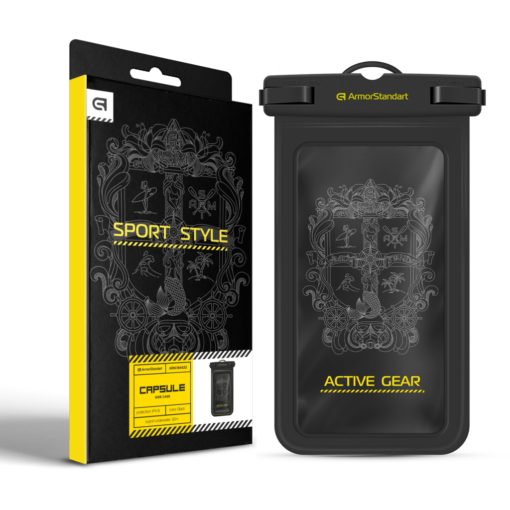 Чохол до мобільного телефона Armorstandart Waterproof Capsule Side Black (ARM84422) Чохол до мобільного телефона Armorstandart Waterproof Capsule Side Black (ARM84422)
