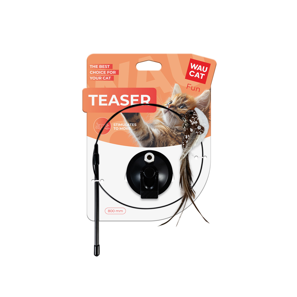Іграшка для котів Waucat Fun Teaser дражнилка на присосці з пташкою 80 см (7564)