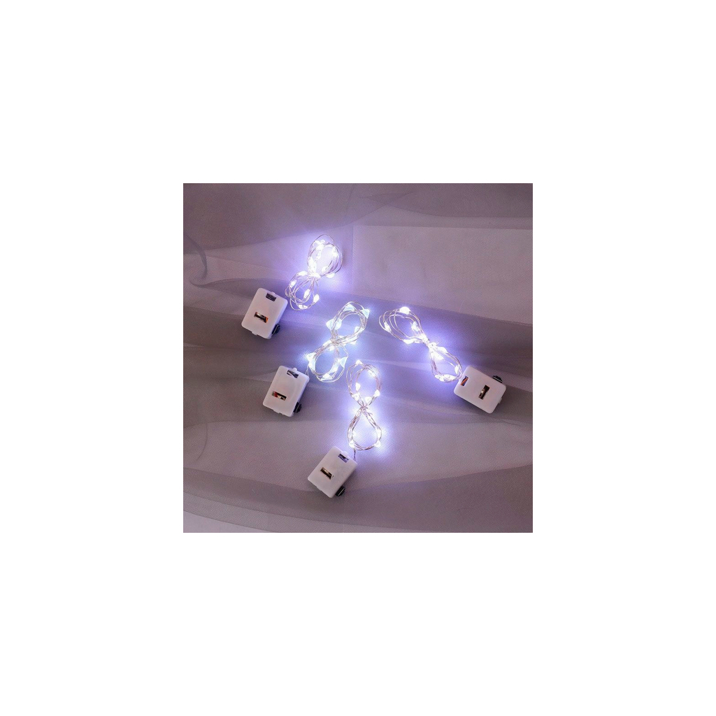Гірлянда Voltronic White 20LED, 1 режим, 3 м., прозора, 3*АА, (Garl-20LED-3m-W) Гірлянда Voltronic White 20LED, 1 режим, 3 м., прозора, 3*АА, (Garl-20LED-3m-W)
