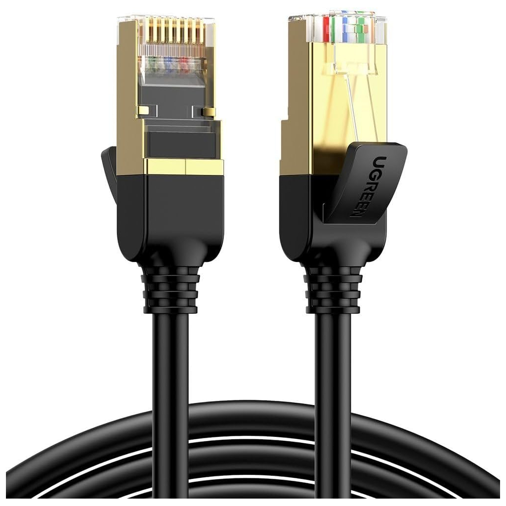 Патч-корд 15м, F/FTP cat 7 RJ-45 black Ugreen (U_11274)