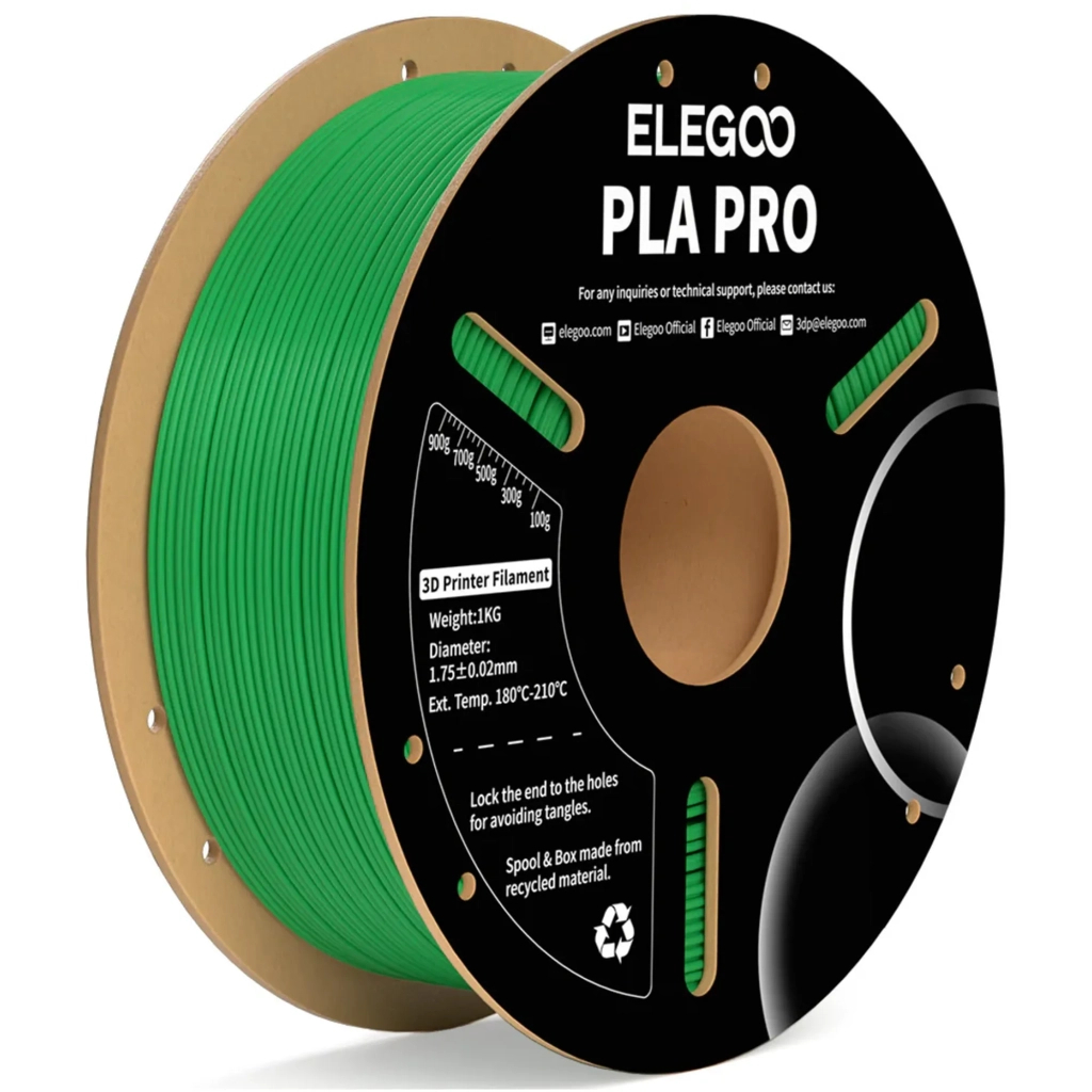 Пластик для 3D-принтера ELEGOO PLA PRO 1кг, 1.75мм, green (50.203.0193) Пластик для 3D-принтера ELEGOO PLA PRO 1кг, 1.75мм, green (50.203.0193)