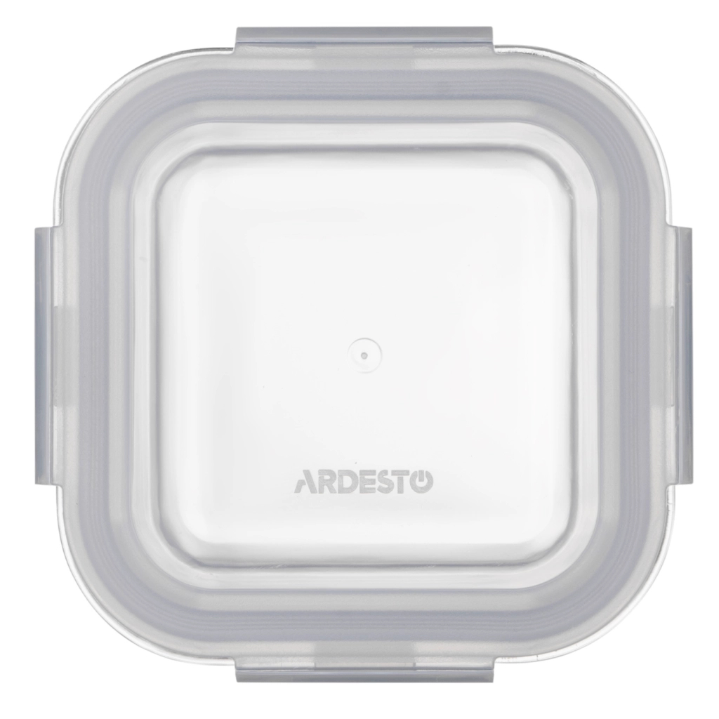 Харчовий контейнер Ardesto Gemini квадратний, 0.31л, боросилікатне скло, прозорий (AR1230BSQ)