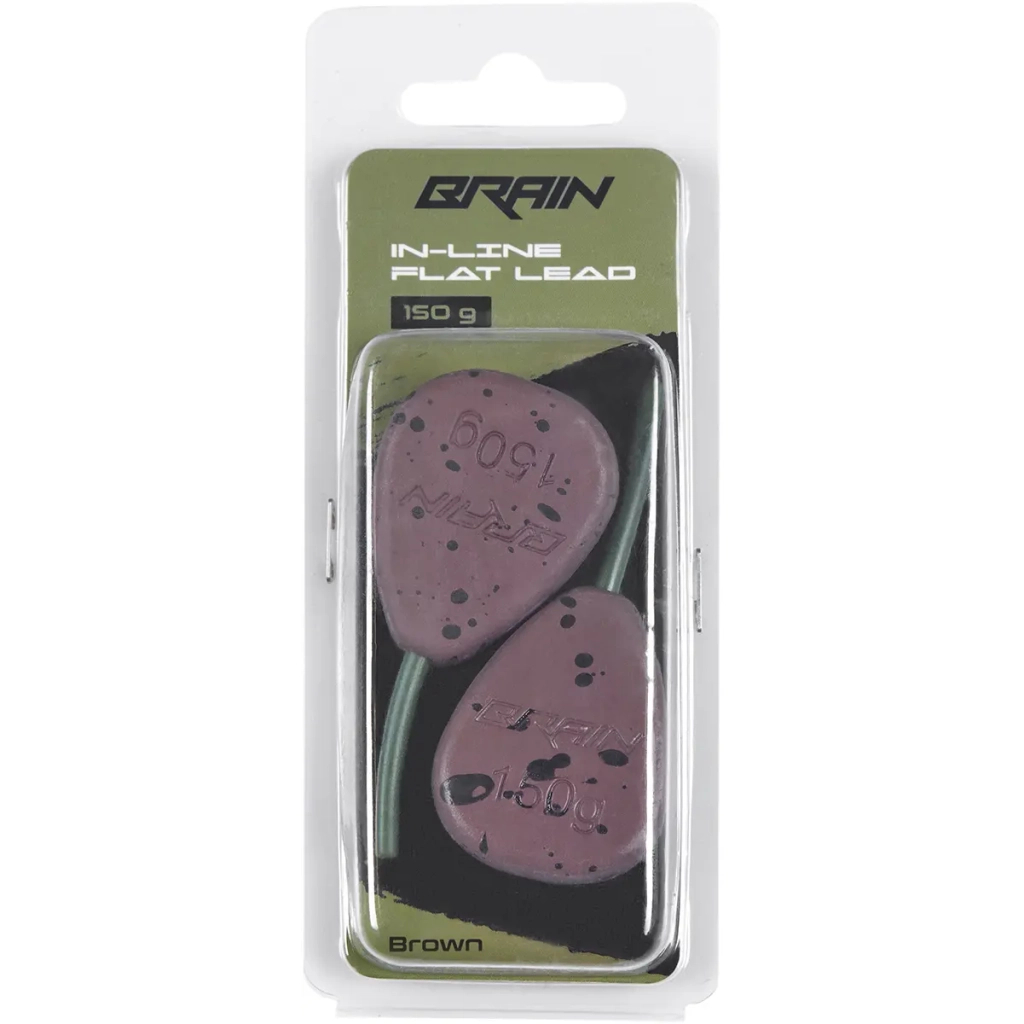 Грузило Brain In-Line Flat Lead 150g 2шт/уп Brown (1858.32.21) Грузило Brain In-Line Flat Lead 150g 2шт/уп Brown (1858.32.21)