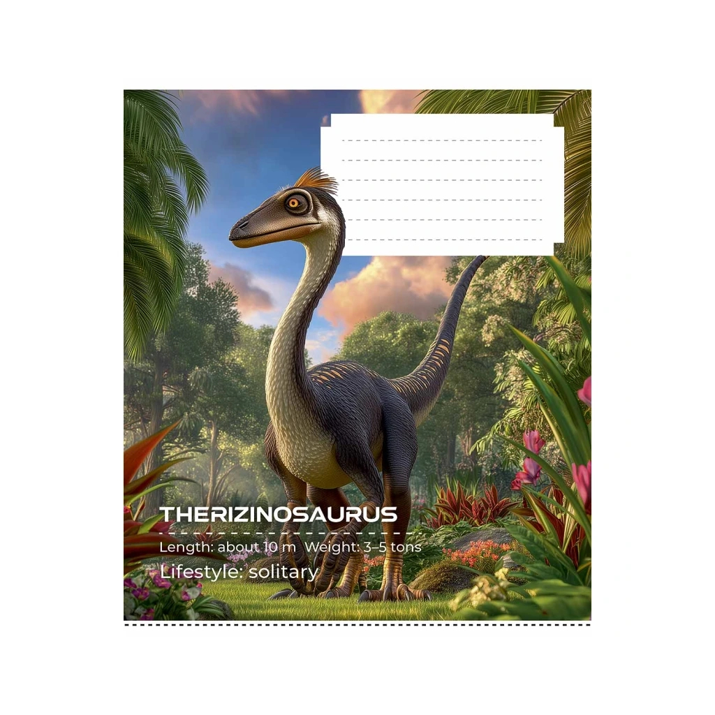 Зошит Школярик Dinosaurs 12 аркушів клітинка (012-3753K)
