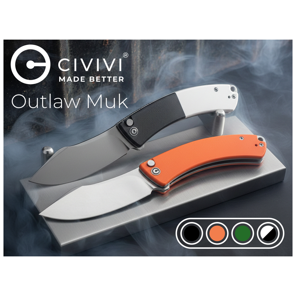 Ніж Civivi Outlaw Muk, Orange G10, Stonewash (C24079-2)