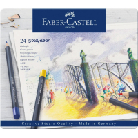 Colored pencils Faber-Castell Goldfaber Color pencil in a metal box, 24 colors (114724) (27642)