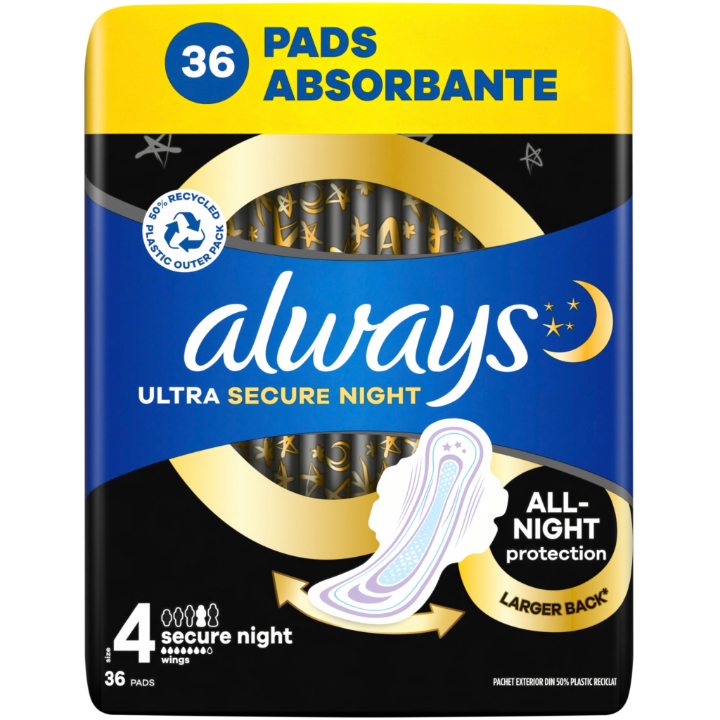Гігієнічні прокладки Always Ultra Secure Night (Розмір 4) 36 шт. (8700216450379) Гігієнічні прокладки Always Ultra Secure Night (Розмір 4) 36 шт. (8700216450379)