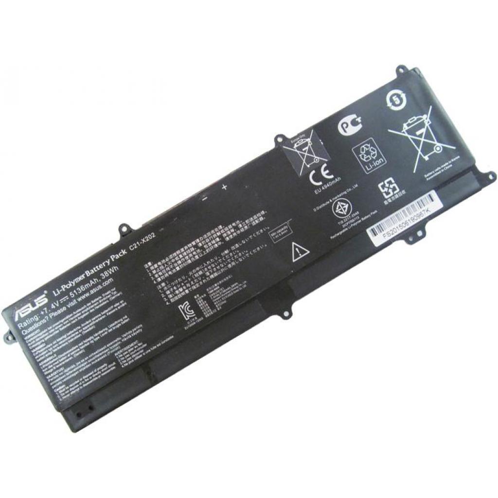 Акумулятор до ноутбука ASUS C21-X202 5136mAh (38Wh) 4cell 7.4V Li-ion (A41886) Акумулятор до ноутбука ASUS C21-X202 5136mAh (38Wh) 4cell 7.4V Li-ion (A41886)