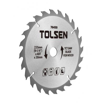 Диск пильний Tolsen пильний з ТВС напайками по дереву 254х60Т*30мм (76461)