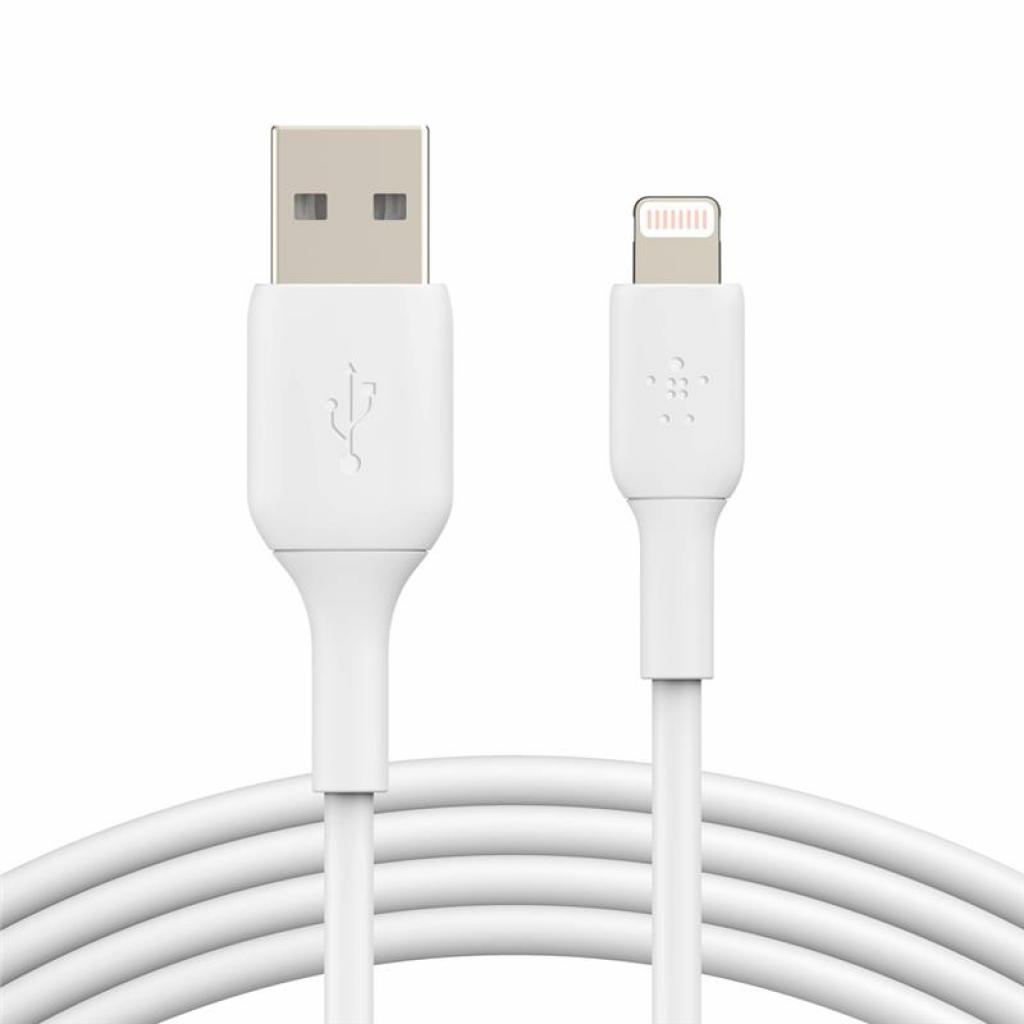 Дата кабель USB 2.0 AM to Lightning 2.0m PVC white Belkin (CAA001BT2MWH)