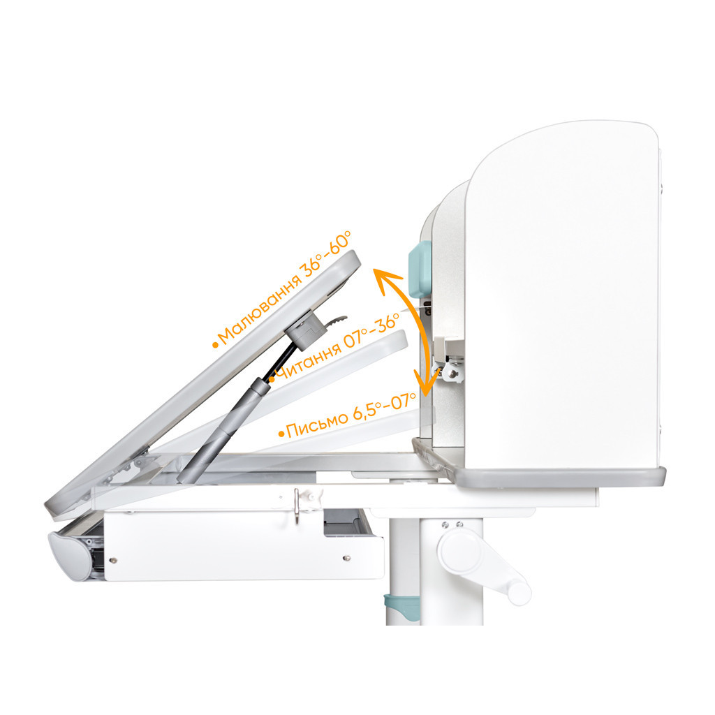 Парта Mealux Edmonton Multicolor BL з полицею (BD-610 W/МС + BL с полкой)