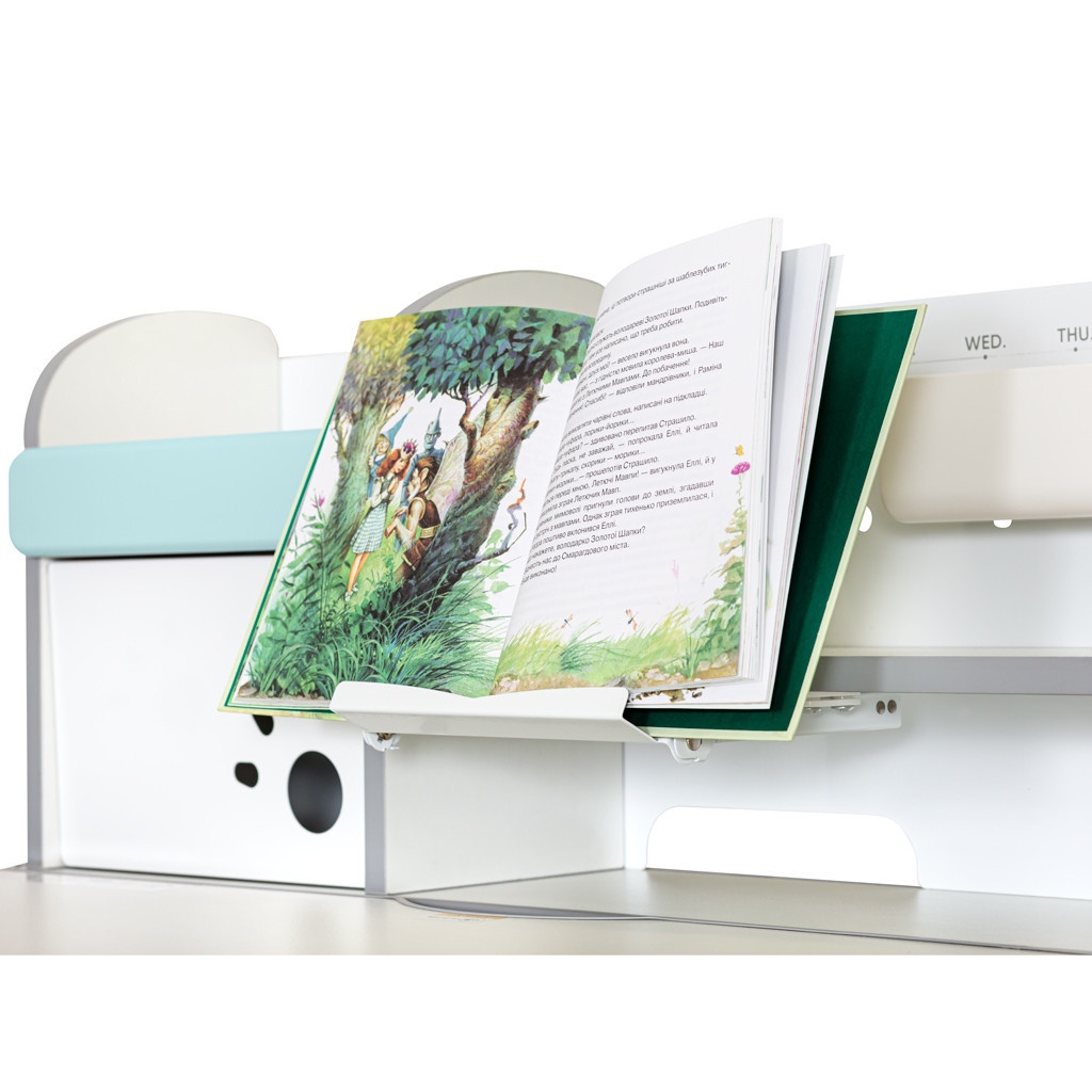 Парта Mealux Edmonton Multicolor BL з полицею (BD-610 W/МС + BL с полкой)