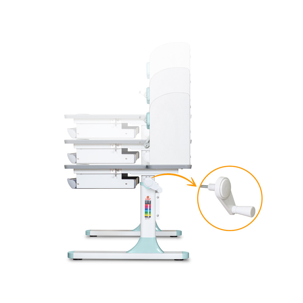 Парта Mealux Edmonton Multicolor BL з полицею (BD-610 W/МС + BL с полкой)