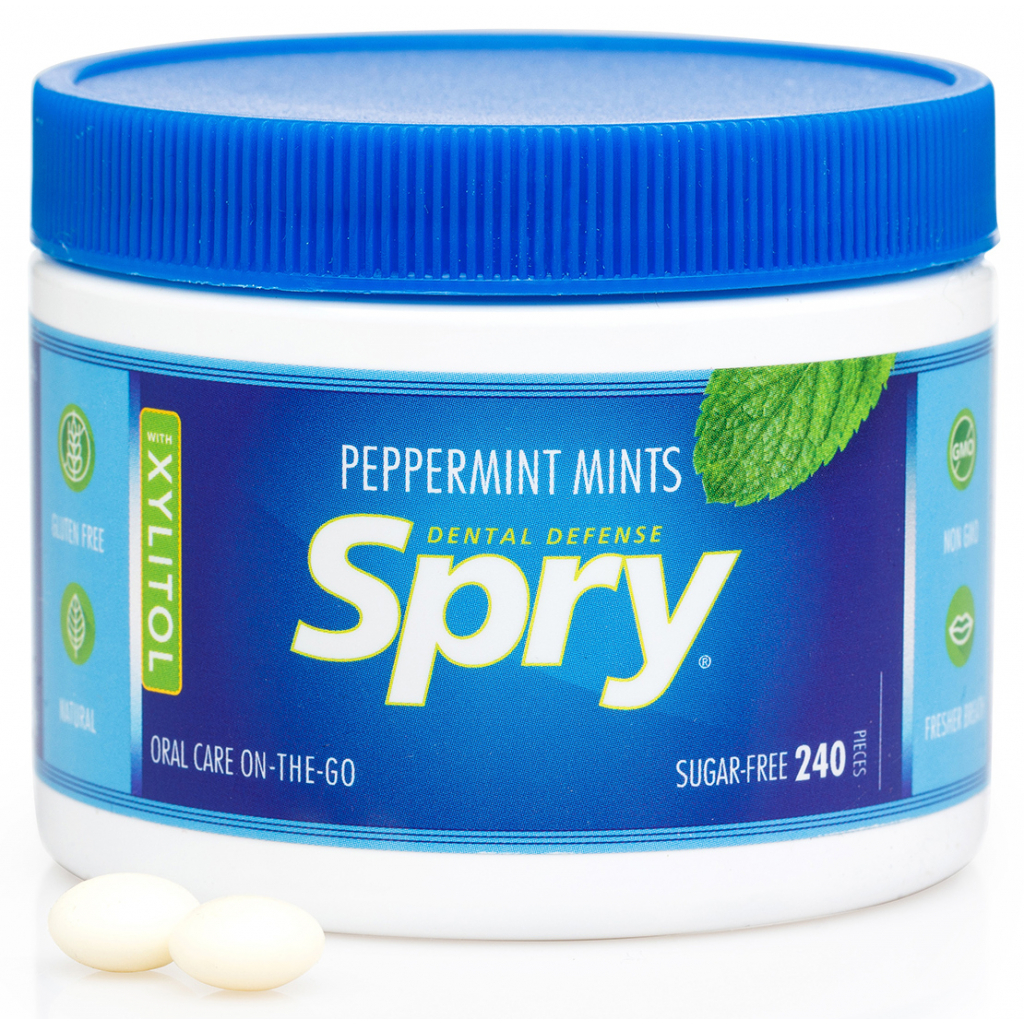 Драже з ксилітом Spry натуральні з м'ятою перцевою 240 шт. (700596000070)