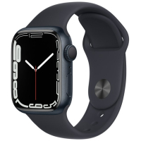 Смарт-годинник Apple Watch Series 7 GPS 41mm Midnight Aluminium Case with Black S (MKMX3RB/A)