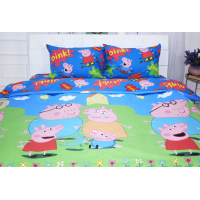 Bed linen MirSon Beige Ranforce Elite 17-0507 Peppa 110x140 for children (2200004659855)