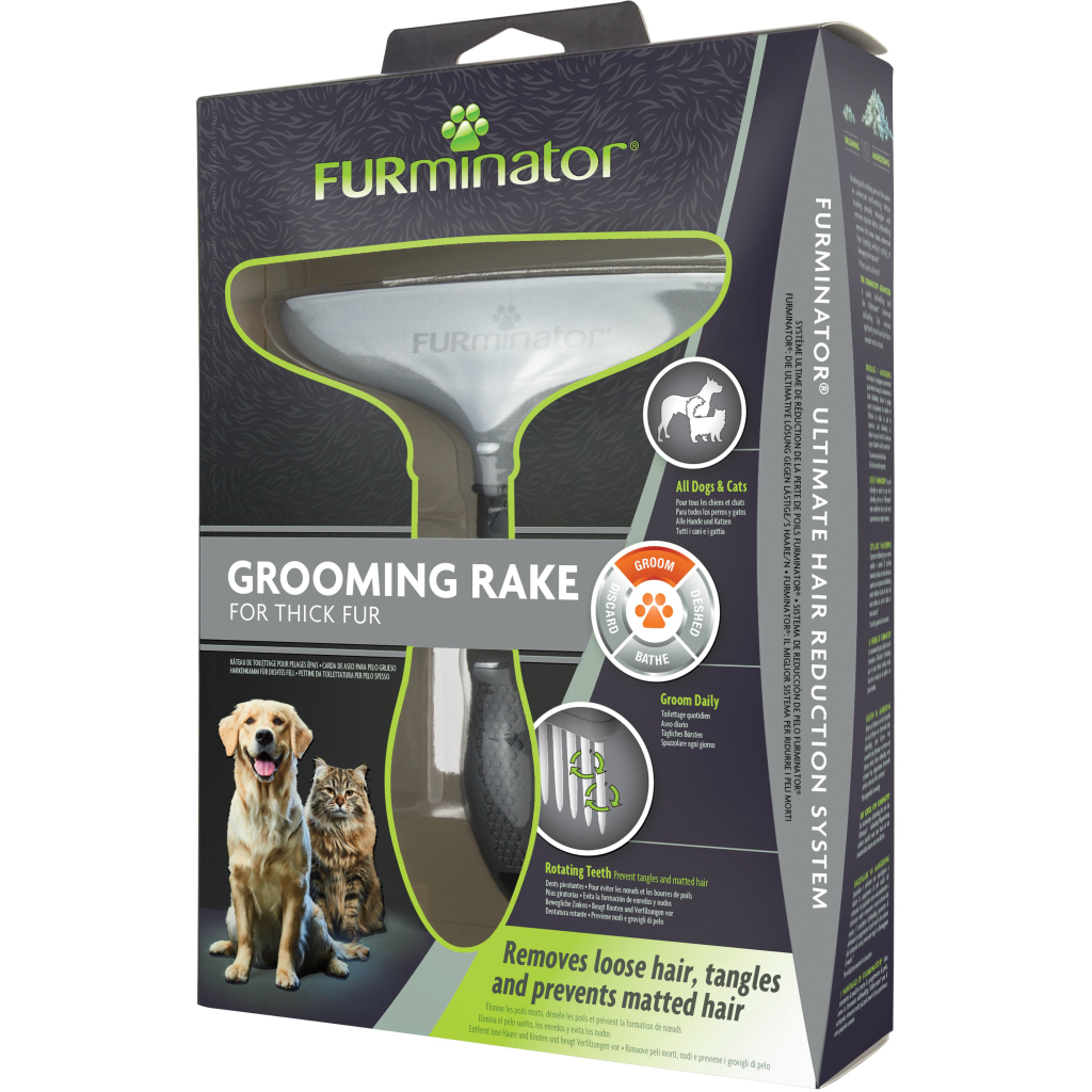 Гребінець для тварин FURminator NEW Граблі з обертовими зубцями (4048422141341)