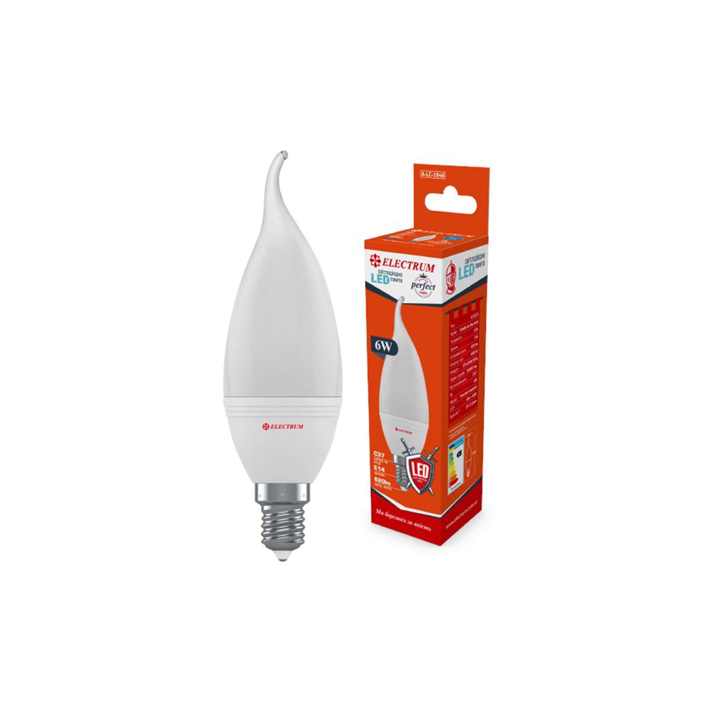 Лампочка Electrum С37 6W PA LC-32/1 Е14 4000K (A-LC-1946)