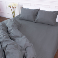 Bed sheet MirSon Ranforce Elite Beige 16-7000 Green Gray 200x220 cm (2200005715406)