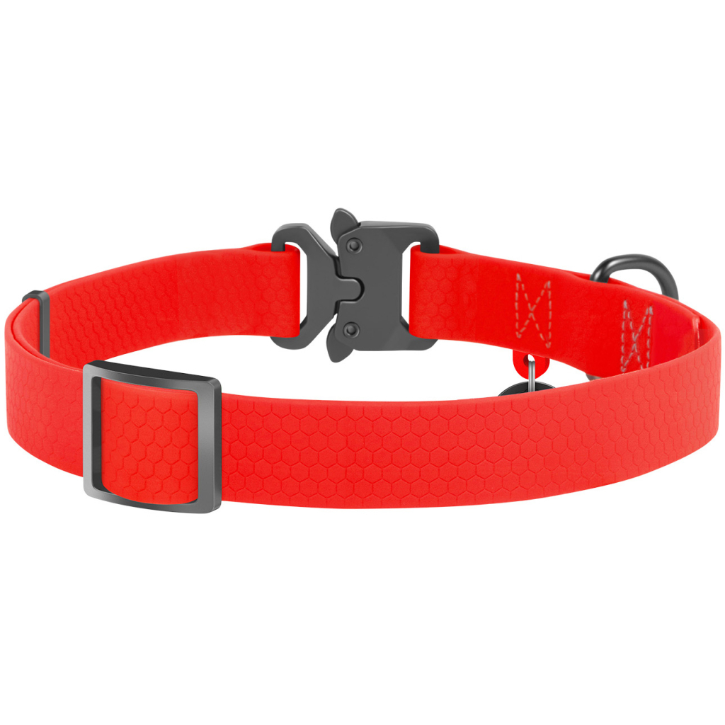 Нашийник для тварин WAUDOG Waterproof з QR паспортом XL Ш 25 мм Д 35-58 см(червоний) (27843)