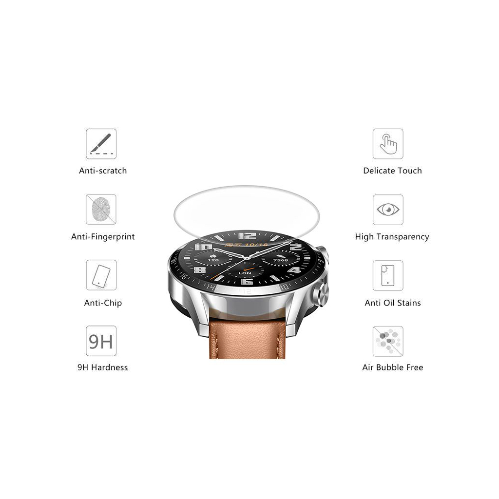 Скло захисне Drobak glass-film Ceramics Honor MagicWatch 2 42mm (313145) Скло захисне Drobak glass-film Ceramics Honor MagicWatch 2 42mm (313145)