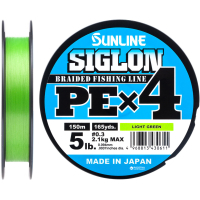 Cord Sunline Siglon PE n4 150m 0.3/0.094mm 5lb/2.1kg Light Green (1658.09.01)