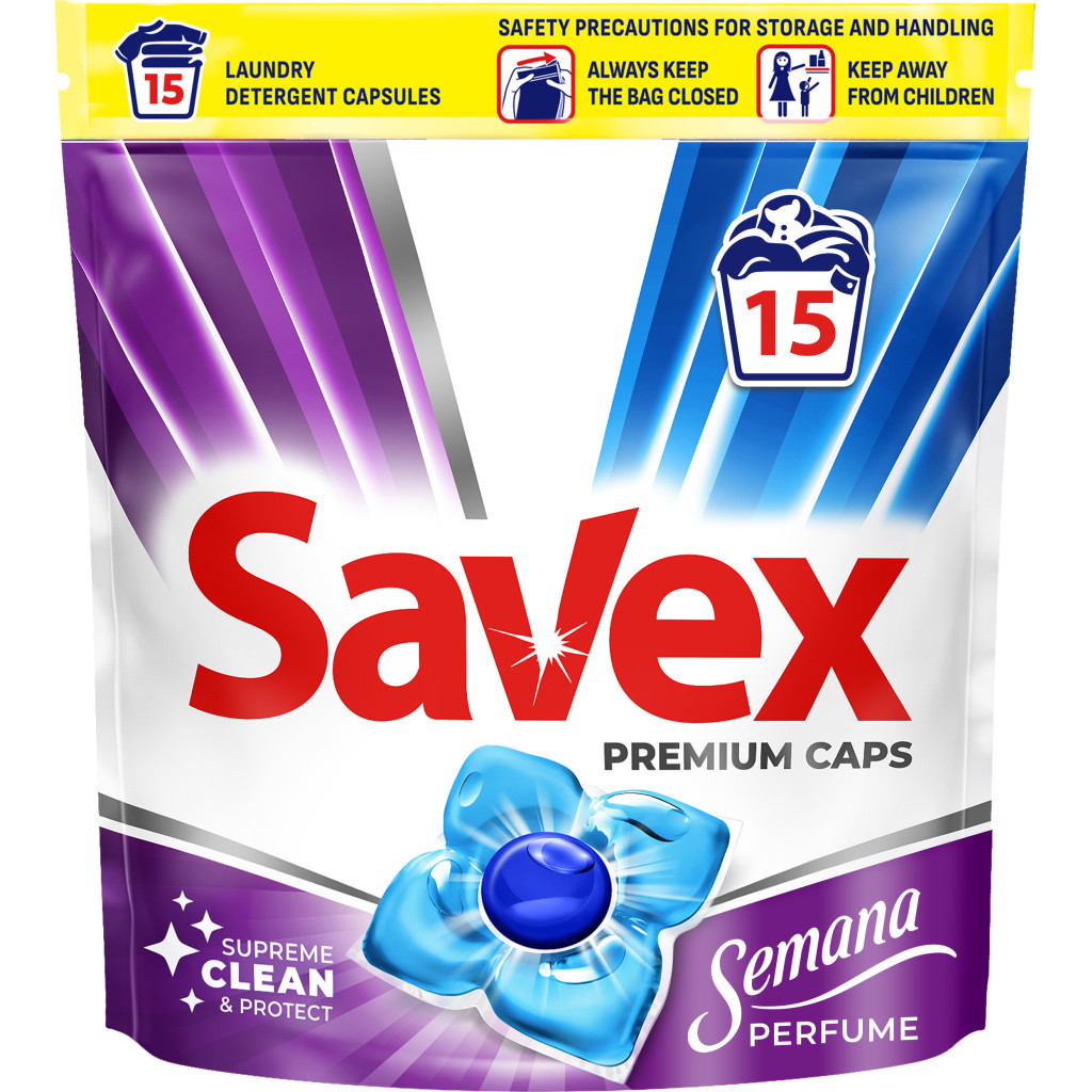 Капсули для прання Savex Premium Caps Semana Perfume 15 шт. (3800024046865)