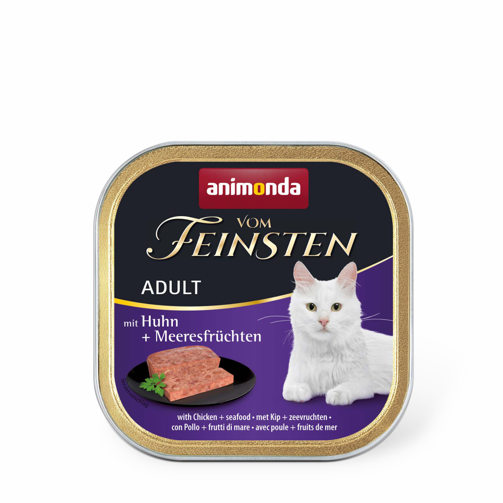 Паштет для котів Animonda Vom Feinsten Adult with Chicken + Seafood 100 г (4017721833066)